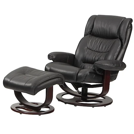 Tate Leather Recliner & Ottoman